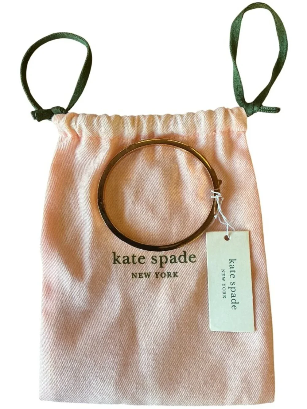 Kate Spade Crystal Hinge Rose Gold Bangle One Size New With Tags - Picture 5 of 6